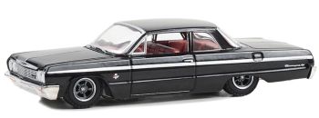 GREEN63050-D - CHEVROLET Biscayne 1964 Noir de la série CALIFORNIA LOWRIDERS sous blister