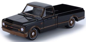 GREEN63080-D - CHEVROLET C10 1972 Noir de la série CALIFORNIA LOWRIDERS sous blister