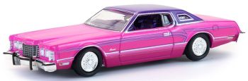 GREEN63080-E - FORD Thunderbird 1975 rose de la série CALIFORNIA LOWRIDERS sous blister