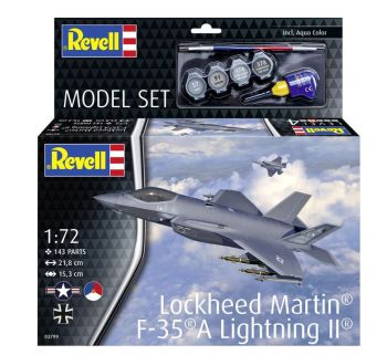 REV63799 - MODEL SET - Avion de combat LOCKHEED Martin F-35A Lightning II à assembler avec peinture