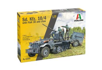 ITA6395 - Véhicule militaire Sd.kfz  10/4 avec Flak 30 et équipage à assembler et à peindre
