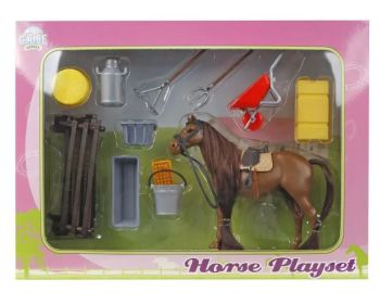 KID640120 - Ensemble de jeu avec cheval et accessoires