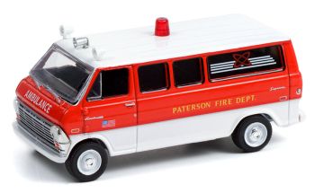 GREEN67020-A - FORD Econoline Service d'incendie de Paterson New Jersey FIRE & RESCUE 5901 sous blister