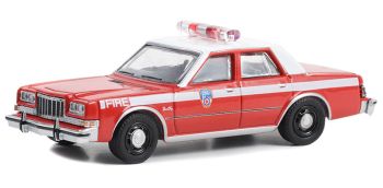 GREEN67050-C - PLYMOUTH Gran Fury 1985 Pompiers de New York de la série FIRE & RESCUE sous blister