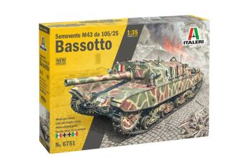 ITA6751 - Canon automoteur Semovente M43 105/25 Bassotto à assembler et à peindre
