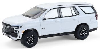 GREEN68070-E - CHEVROLET Tahoe 2024 blanc de la série SHOWROOM FLOOR sous blister