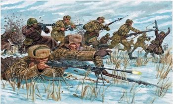 ITA6069 - Infanterie Russe – Uniformes d'hiver à peindre