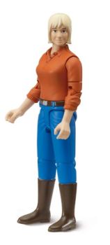BRU60401 - Agricultrice cheuveux blond avec bottes différentes colories Ech:1/16