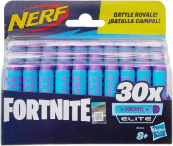 HASE6161 - NERF Elite Officielles 30 Fléchettes FORTNITE