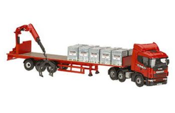CORCC12217 - SCANIA R 114 6x4 avec remorque 3 Essieux et grue de déchargement "MARLEY"
