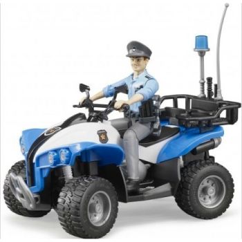 BRU63010 - Quad police avec policier Ech:1/16