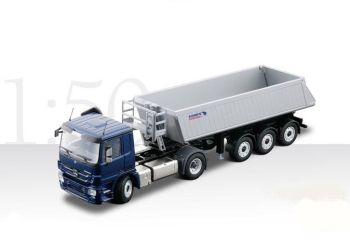 CON72202 - MERCEDES 4x2 Avec remorque benne 3 Essieux SCHMITZ CARGOBULL