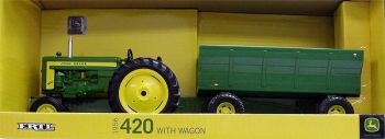 ERT15786 - JOHN DEERE 420 avec Remorque Ech:1/16