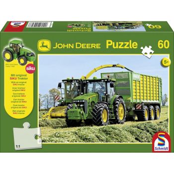 PUZ55626 - Puzzle 60 Piéces JOHN DEERE 8345R Avec silospace JOSKIN et Ensileuse JOHN DEERE 36.1 x 24.3 cm