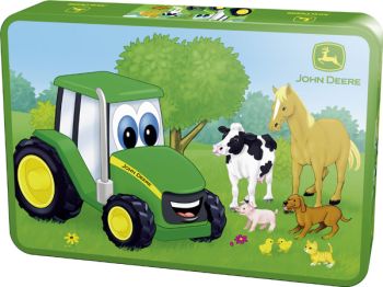 PUZ56600 - Puzzle 40 Piéces JOHN DEERE JOHNNY et animaux de la ferme 36.1 x 24.3 cm