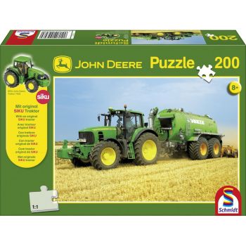 PUZ55628 - Puzzle 200 Piéces JOHN DEERE 7530 Avec tonne a lisier JOSKIN 43.2 x 29.1 cm