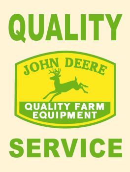 IES10124 - Plaque JOHN DEERE quality service 40x30