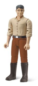 BRU60011 - Agriculteur avec ses bottes différentes colories Ech:1/16