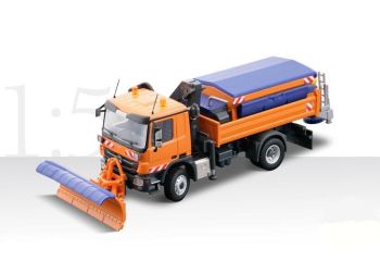CON72206 - MERCEDES ACTROS MP03 DDE 2 Essieux avec grue de chargement,lame et saleuse