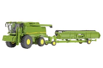 SCH25944 - Moissonneuse JOHN DEERE T670i Avec chariot porte coupe Ech:1/87
