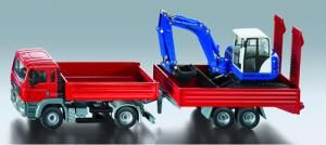 SIK3920 - Camion MAN avec Pelle SCHAEFF sur Remorque
