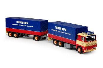 TEK69506 - SCANIA 141 porteur remorque bachée  TORBEN RAFN