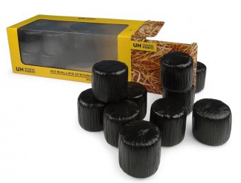 UH7230 - 20 Balles rondes d'ensilage enrubannées noires