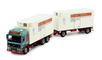 TEK76835 - VOLVO F12 Globetrotter 6x4 porteur frigo avec remorque 1+1 Essieux frigo RYNART