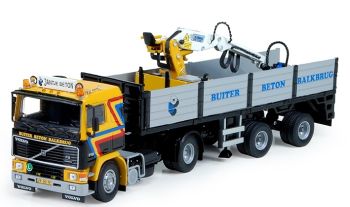 TEK72987 - VOLVO F12 4x2 avec remorque et grue GERBEN Buiter