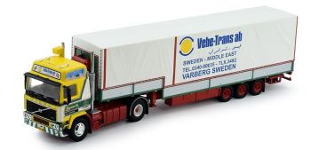 TEK73051 - VOLVO F12 Gl. 4x2 avec remorque bâchée 3 Essieux VEBE Trans LENNARTH