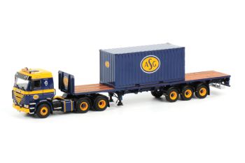 WSI07-1006 - SCANIA R113/R143 6x4 avec remorque plateau et container ASG
