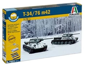 ITA7523 - Chars T 34/76 m42 montage rapide à assembler et à peindre