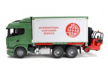 BRU3580 - SCANIA R Serie S avec container et chariot élévateur Ech:1/16