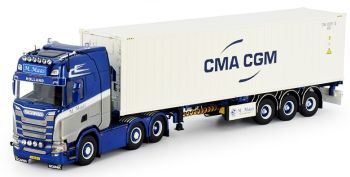 TEK76539 - SCANIA S 6x2 avec porte container et container 40 Pieds CMACGM M.Maas