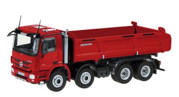NZG741/10 - MERCEDES ACTROS MP3 Benne 8x4 MEILLER KIPPER Rouge