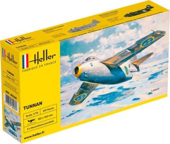 HEL80260 - Avion militaire SAAB J29 Tunnan à assembler et à peindre