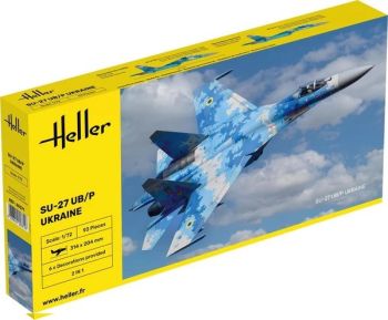 HEL80371 - Avion de chasse SUKHOI SU-27 UB/P Ukraine à assembler et à peindre