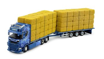 TEK80997 - SCANIA Next génération S650 Highline 6x2 porteur avec plateau 3 Essieux et chargement CORBETT