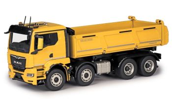 CON81255/03 - MAN TGS TN 8x4 porteur avec benne Meiller Trigenius D421 jaune