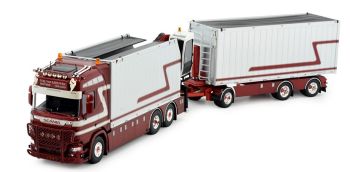 TEK82430 - SCANIA R580 Highline 6x2 porteur avec remorque 1+2 Essieux G&J VAN LEEUWEN