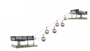 JC82492 - Remotée mécanique avec 3 cabines OMEGA V10 rouge - 3 cabines OMEGA V10 Noires - D-LINE