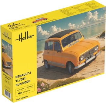 HEL82704 - RENAULT 4 TL/GTL avec toit ouvrant à assembler et à peindre