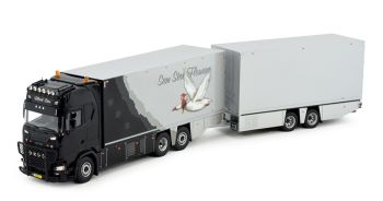 TEK83180 - SCANIA S HIGHLINE 6x2 porteur avec remorque 2 essieux SAM STAR FLOWERS