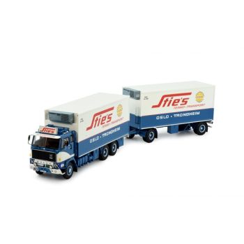 TEK84127 - VOLVO F89 6x4 porteur avec remorque frigo 1+1 Essieux STIES
