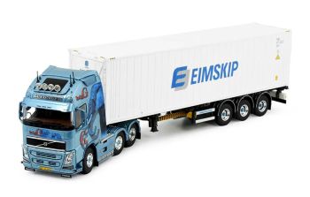 TEK84994 - VOLVO FH04 Globtrotter XL 6x2 avec porte container 3 Essieux et container frigo 40 pieds GULDAGER-BIG G