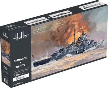 HEL85078 - Coffret double - BOSMARCK et TIRPITZ à assembler et à peindre