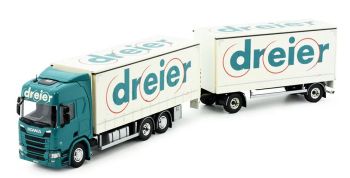 TEK85088 - SCANIA R Highline 6x2 porteur avec remorque 1+1 Essieux DREIER