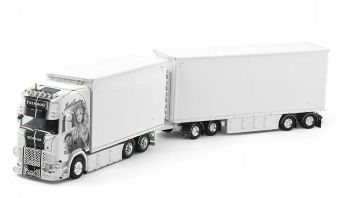 TEK85554 - SCANIA Next Géneration highline 6x4 porteur avec remorque 2+2 Essieux TELHAUG