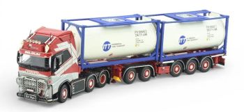TEK86476 - VOLVO FH05 Globetrotter XL 6x2 avec remorque fléxible 3+2 Essieux et 2 Containers SL LOGISTIQUE
