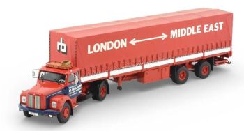 TEK88064 - SCANIA 110 Super 4x2 avec remorque bâchée 2 Essieux transport BILLIAUW